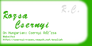 rozsa csernyi business card